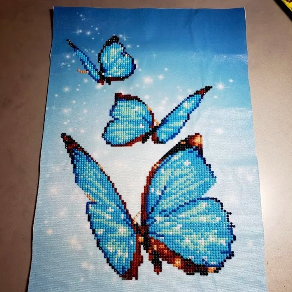 Blue Butterflies Diamond Painting